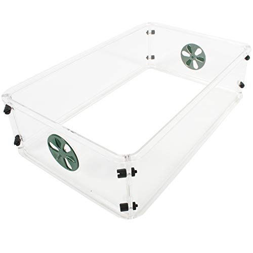 EarlyGrow 93763 Medium Seed and Herb Domed Propagator with Vented Side Height Extension, Green - size: Medium with 1 Height Extender
