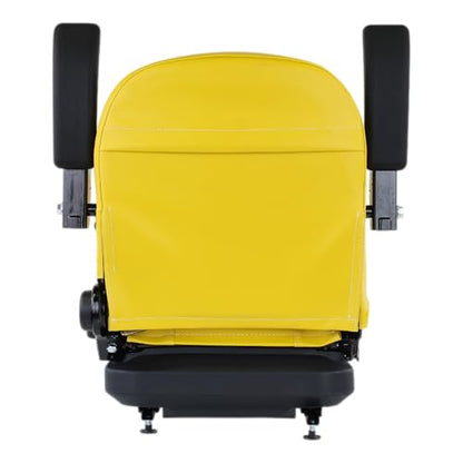 AUC11927 Yellow Suspension Seat w/Adjustable Armrests fits John Deere Zero Turn Mower Models Z930 Z945 Z950 Z955 Z915 Z920 Z925 Z960 Z970 Z994 - Replaces Part Numbers 116-8912 TCA23663