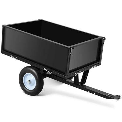 500 LBS Tow Behind ATV Trailer Dump Cart, 11 CU.FT Pull Behind Garden Cart