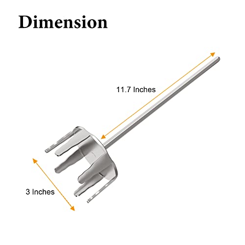 Outspark 3 Inch Stainless Steel Pork Puller Used with Standard Hand Drill,Pork Shredder Drill Attachment