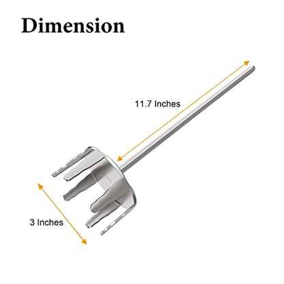 Outspark 3 Inch Stainless Steel Pork Puller Used with Standard Hand Drill,Pork Shredder Drill Attachment