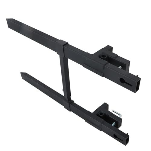60 4000lbs Clamp on Pallet Forks Quick Attach Bucket Fork with Adjustable Stabilizer Bar Replacement for Tractor Attachments Skid Steer Loader Bucket