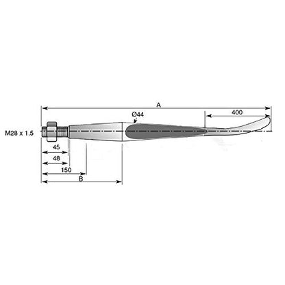 Bale Spear - Straight, Spoon End - S.77021, IMM50-0031