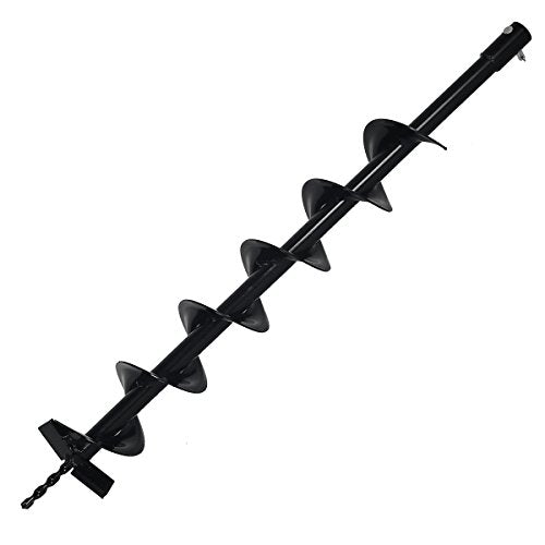 XtremepowerUS 4" Inch Auger Digging Bit for Post Holes Replacement Earth Digger Planting Drill Fence Hole Maker Grass Plant Hole Fit for 3/4" Shaft - size: 4"