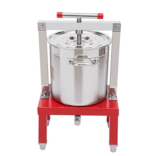 Large Fruit Honey Presser Extractor, Fruit Wine Press Making Manual Juice Maker, Cider, Wine, Grape, Apple Press Extractor for Wine and Juice Making - style: 13.3L