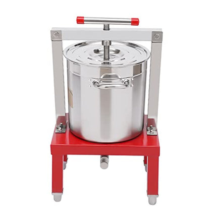 Large Fruit Honey Presser Extractor, Fruit Wine Press Making Manual Juice Maker, Cider, Wine, Grape, Apple Press Extractor for Wine and Juice Making - style: 13.3L