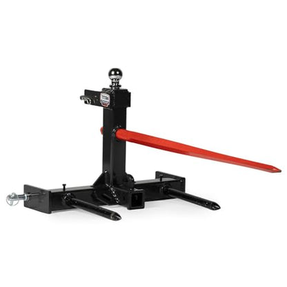 Titan Attachments 3 Point Gooseneck Tractor Trailer Hitch (Charcoal, Frame + 32" Spear) - color: Charcoal, size: 32" Spear