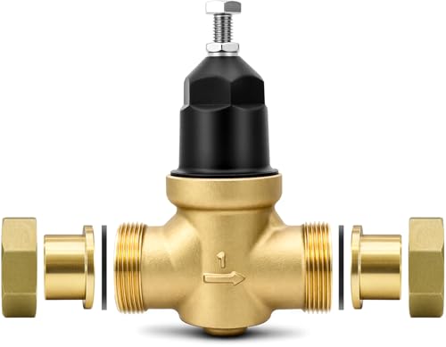 1-NR3XLDUC Pressure Reducing Valve with Double Union FNPT Copper Sweat
