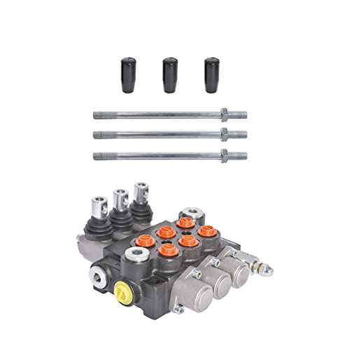 Marddpair ALL-CARB Hydraulic 3 Spool Directional Control Valve, Double Acting, 13GPM, 3600PSI, SAE Ports - size: 3 Spool+13 GPM, style: 3600 PSI SAE Ports