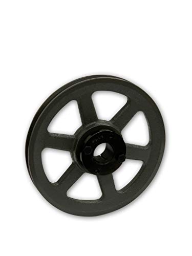Single Groove 7.75" Cast Iron Electric Motor " H " Pulley/Sheave, Bushing Included, for 3/8" and 1/2" Top Width 3L/A/AK/4L/4LK Section V Belt, 1 Groove (1-1/8" Shaft / 1.125 Bore, AK79H) - size: 1-1/8" Shaft / 1.125 Bore