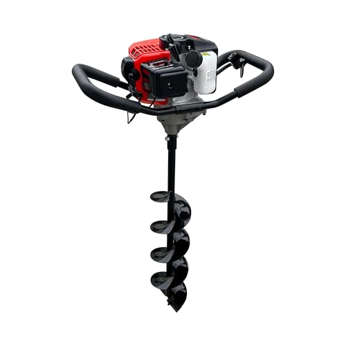 Fenceline 52cc Gas Powered Earth Auger Combo w/6 Inch Auger Drill Bit EPA Compliant