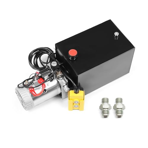 Nakkaa 12V DC 13 Quart Single Acting Hydraulic Pump Hydraulic Power Unit - size: 13 Quart Single