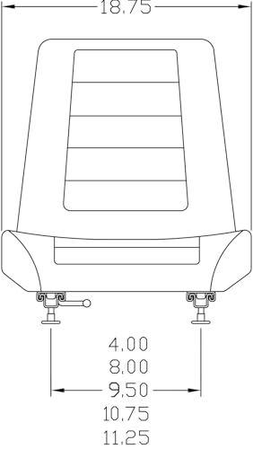 Uni Pro - KM 122 Seat Assembly - Multiple Construction Applications for Forklift, Skid Steer and Telehandler Equipment
