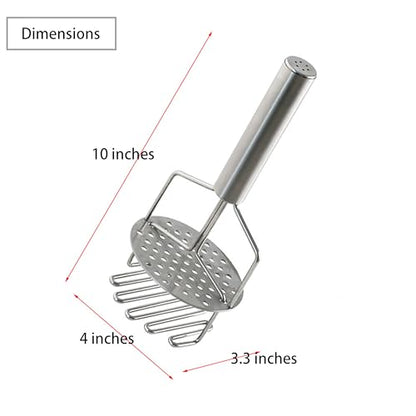 Double Potato Mashers, Stainless Steel Food Mashers, Double Potato Mash Hand Tools, Dishwasher Safe Household Kitchen Tools