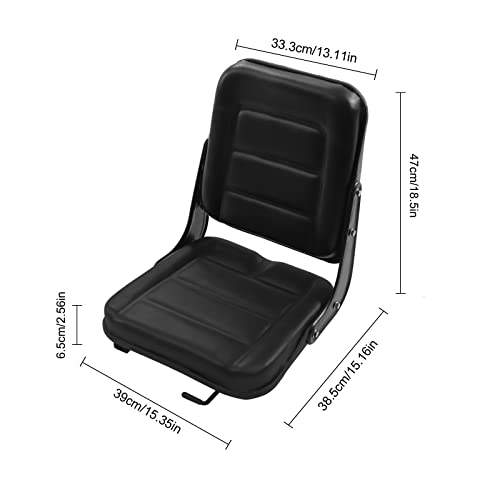 Universal Forklift Seat, Adjustable Tractor Suspension Seat Scratch-Resistant PVC Construction for Excavator Backhoe