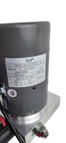 Double Acting Hydraulic Pump for Dump Trailers/Tilt-Decks 3200 psi 12VDC 4 Quart Reservoir, Gray