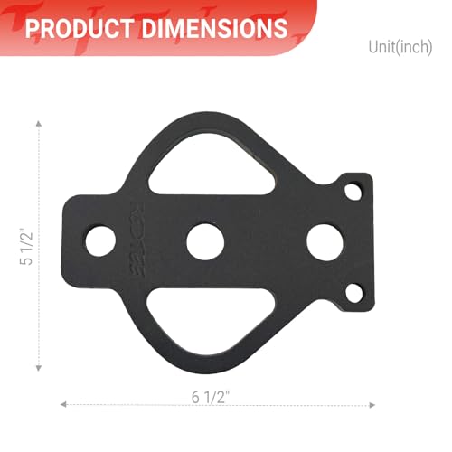 3-Way Bolt on ATV/UTV Trailer Hitch Adapter with 2-Inch Ball - style: Flat