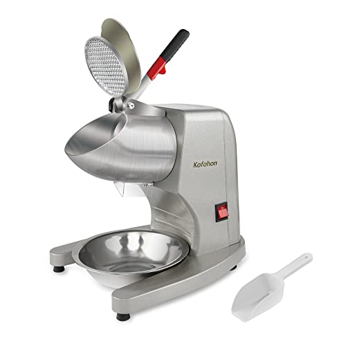 Electric Ice Shaver,Shaved Ice Machine Strong Powerful For Home&Commercial Use,Steel Ice Crusher With Dual Blades&Lips,Higher Ice Outlet for Plate,Bowl&Cup,300W/2200rpm/220lbs/hrs. - size: M-UPDATED