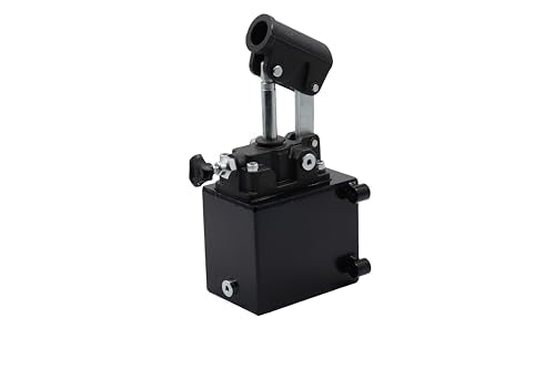 Spare Parts Holland - Single Acting Hydraulic Piston Hand Pump with Release Knob, Hand Operated Hydraulic Pump 3/8" NPTF Ports (2.7 CID 1 Qrt Tank (0.27 Gal) - size: 2.7 CID 1 Qrt. tank (0.27 Gal)