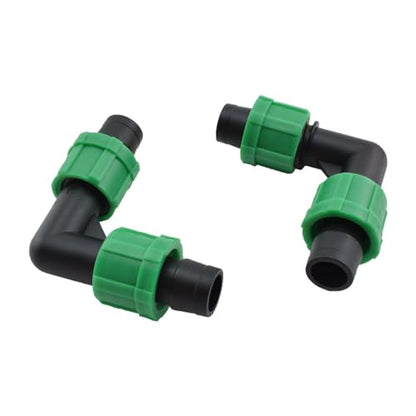 8PCS Drip Irrigation 90 Degree Elbow Universal Barbed Locking Fittings - color: 90 Degree Connectos