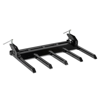 Titan Attachments 21" Fork Length Clamp-On Debris Forks V2, Fits Loader Buckets, Skid Steers - style: Bucket Width: 48"