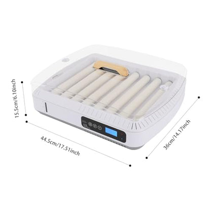 Egg Incubator 35 Eggs, Fully Automatic Digital Hatcher, Precise Temp Control 68-122°F, Poultry Hatching Machine with Auto Egg Turner, for Chicken Duck Goose Quail Parrot - size: 35 Eggs
