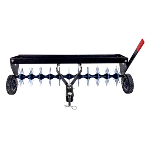 Brinly SAT2-40BH-P Tow Behind Spike Aerator with Transport Wheels, 40" - Carbon - color: Carbon