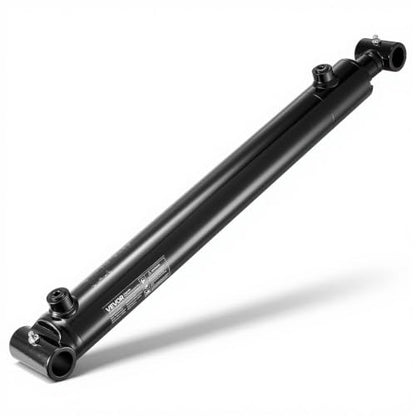 VEVOR Double Acting Hydraulic Cylinder, 2" Bore x 16" Stroke, Max 3500PSI Hydraulic Cylinder, Heavy-Duty Welded Cross Tube Cylinders with 1" Pin Hole & SAE #6 Port for Agricultural Machinery, Tractors - size: 2x16