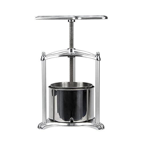 Fruit Wine Press and Crusher,100% Nature Apple&Grape&Berries Crusher Manual Juice Maker for Kitchen