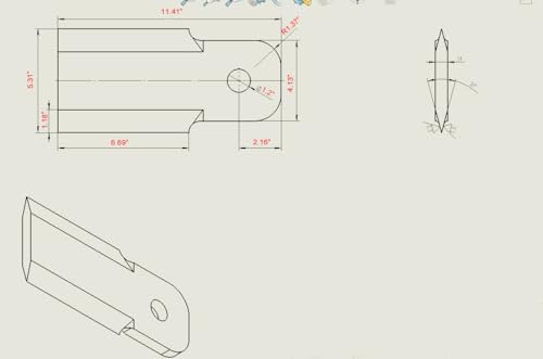 1 pair Blades For Articulating Brush Cutter ABC-13-125A Skid Steer Attachments