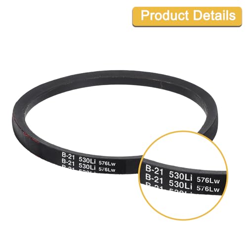 uxcell 3 Pack B21 Classic V-Belt, 24" Outside Circumference, Black, Industrial Rubber V-Belt - size: B21