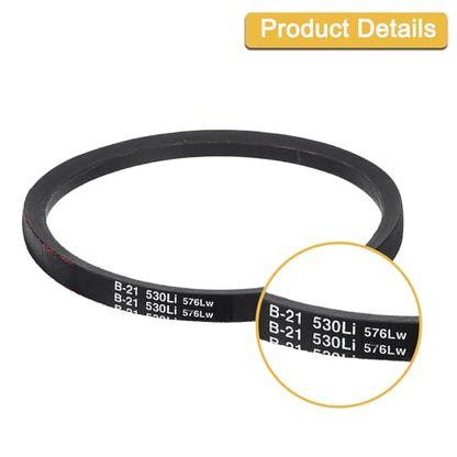 uxcell 3 Pack B21 Classic V-Belt, 24" Outside Circumference, Black, Industrial Rubber V-Belt - size: B21