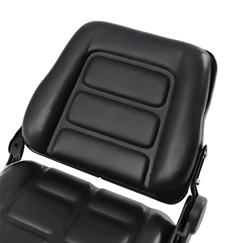 Universal Forklift Seat, Fold Down Tractor Seat with Adjustable Angle Back and Micro Switch Lawn Mower Seat for Tractor Loader Excavator… - style: with Adjustable Angle Back