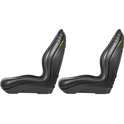 VEVOR Universal Tractor Seat Replacement 2 Pcs Compact High Back Mower Seat - style: 2Pcs Black