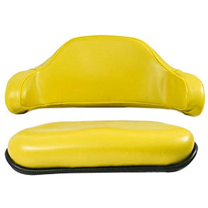 2-Pc Yellow Seat Set Steel Low Back Fits John Deere 2630 2755 800 2040