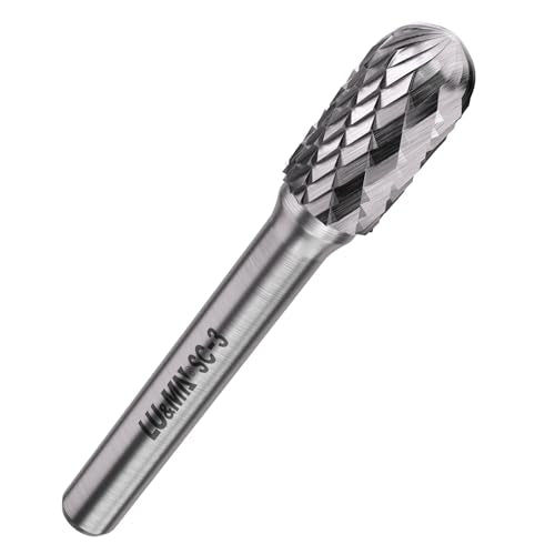 LU&MN SC-3 Tungsten Carbide Burr, 3/8" Head 1/4" Shank, 1 Pc - size: SC-3