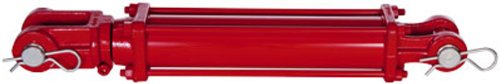 CROSS Manufacturing 22737 DB Series Alloy Steel Tie-Rod Hydraulic Lifting Cylinder, Clevis Mounting, 2500 psi, 2-1/2" Bore Diameter, 10" Stroke Length, 3/8" NPTF Port, Red