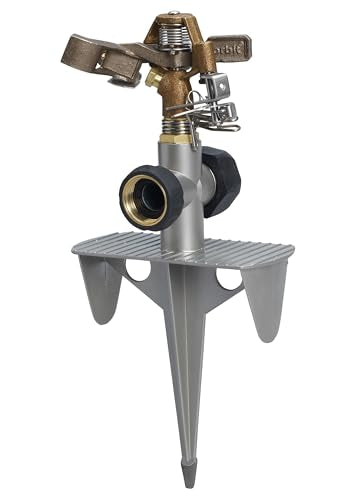 Orbit Brass Impact Sprinkler, Zinc Spike Base, Adjustable - 56946