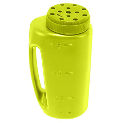 Handheld Fertilizer Spreader Hand Held Grass Seed Spreader Crop Spreading Salt Sowing Pot (Green) - color: Green
