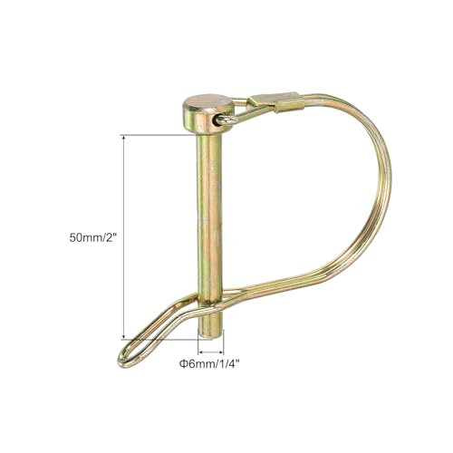 uxcell 4Pcs Shaft Locking Pin w Ear, 1/4" x 2" Trailer Coupler Pin - size: 1/4" x 2"