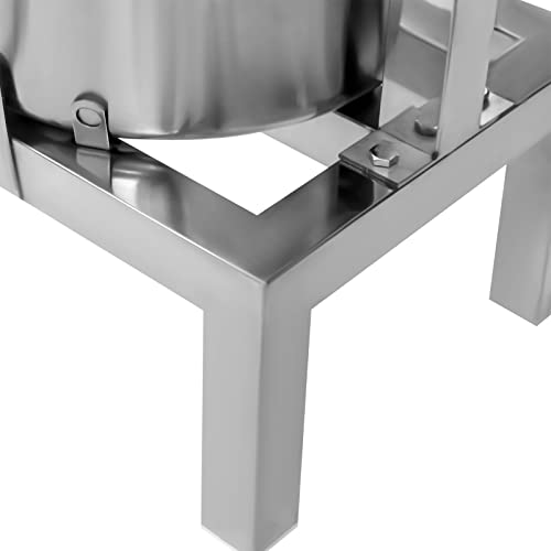 Apple Cider Press, 2.6gal/10L Stainless Steel Apple Crusher Press Manual Fruit Honey Press Machine Fruit Wine Press for Grape Apple Honey