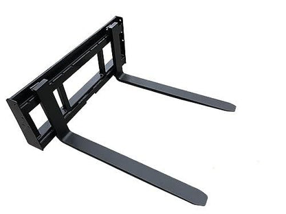 48" Skid Steer Pallet Fork Frame w/Guard Attachment, 48" Fork Blades, 4000 LB, Quick Attach - size: 48" Pallet Fork w/Guard Attachment