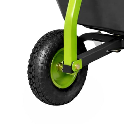 Yard Tuff Poly Dual Side Dump Wagon, Tow Behind, 7 Cu Ft, 1000 Lb Capacity