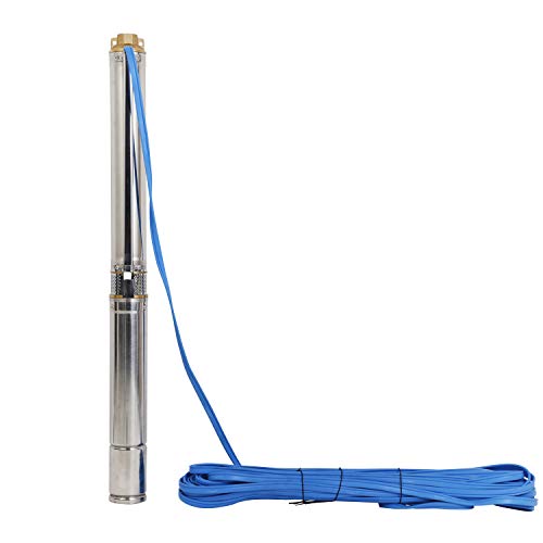 Submersible Pumps 2.5" OD Pipe 110V/60HZ 0.37KW 0.5HP Stainless Steel 1" Outlet Submersible Bore Pump Deep Well Pump with Control Box for Farm Irrigation - size: 110V/60Hz 0.37KW 0.5HP 1"