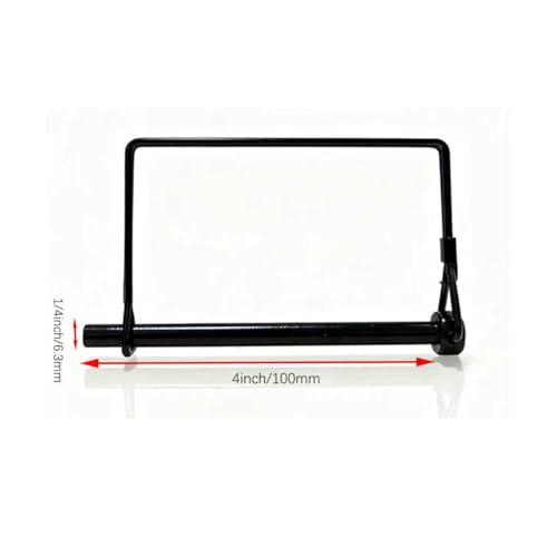 4 Pack 1/4 x 4 Inch Trailer Hitch Pin Black Heavy Duty Steel Trailer Coupler Pin with Zinc Coating, Hitch Lock Pin, Coupler Locking Pin, Quick Release Tow Pin, Towing Hitch Hardware for Trailer Truck - size: 1/4x4 inch