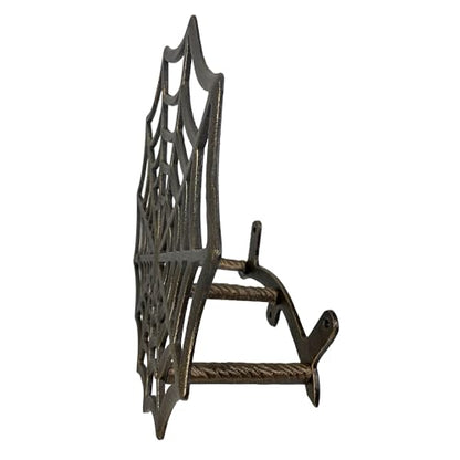 Zeckos Garden Hose Holder Spider Web 14 Inch Cast Iron Bronze - color: Spider Web - Bronze
