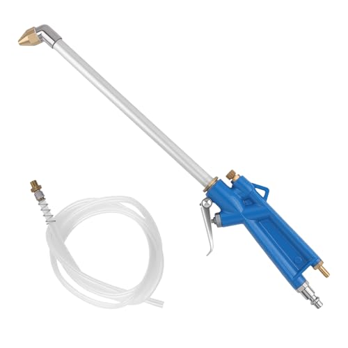 Air Engine Cleaning Gun with 3.93Ft Hose,Elbow Pneumatic Siphon Spray Gun for Car Engine Dust Detail Cleaning,High Pressure Professional Long Air Blow Guns Airs Spray Guns - color: Blue