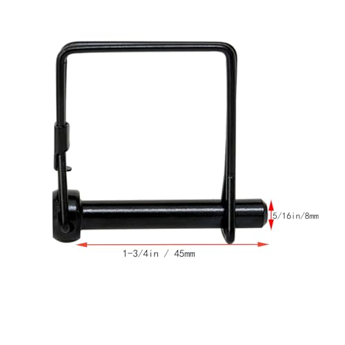 4 Pack 5/16x1-3/4Trailer Hitch Pin Black Heavy Duty Towing Coupler Pin Quick Release PTO Shaft Locking Pin Rust Proof Hitch Clip for Truck Trailer Tractor - size: 5/16x1-3/4