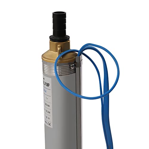 Deep Well Submersible Pump AC 110V 550W Electric Submersible Water Pump, 16 GPM Flow, 295ft Lift, Farm Ranch Irrigation Submersible Bore Hole Deep Well Pump 3420 RPM - color: Ac 110v 550w