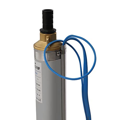 Deep Well Submersible Pump AC 110V 550W Electric Submersible Water Pump, 16 GPM Flow, 295ft Lift, Farm Ranch Irrigation Submersible Bore Hole Deep Well Pump 3420 RPM - color: Ac 110v 550w